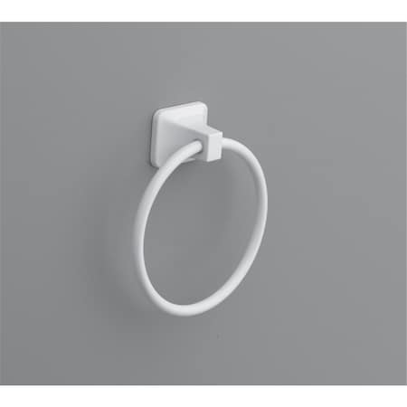 Kd Satin Die Cast Zinc Towel Ring, White KD1739203